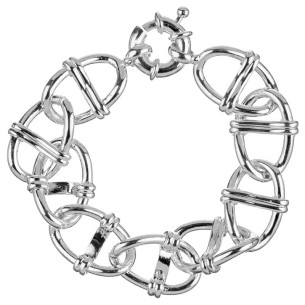 CHAIN ​​Bracelet Silver Flexible chain bracelet Silver links with fine silver